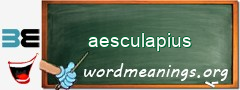 WordMeaning blackboard for aesculapius